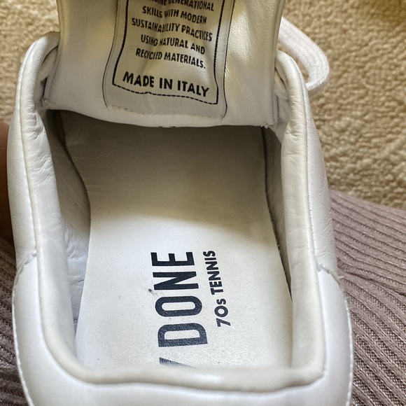 Re/done white sneakers 70s tennis barely worn size 37 - Picture 7 of 7